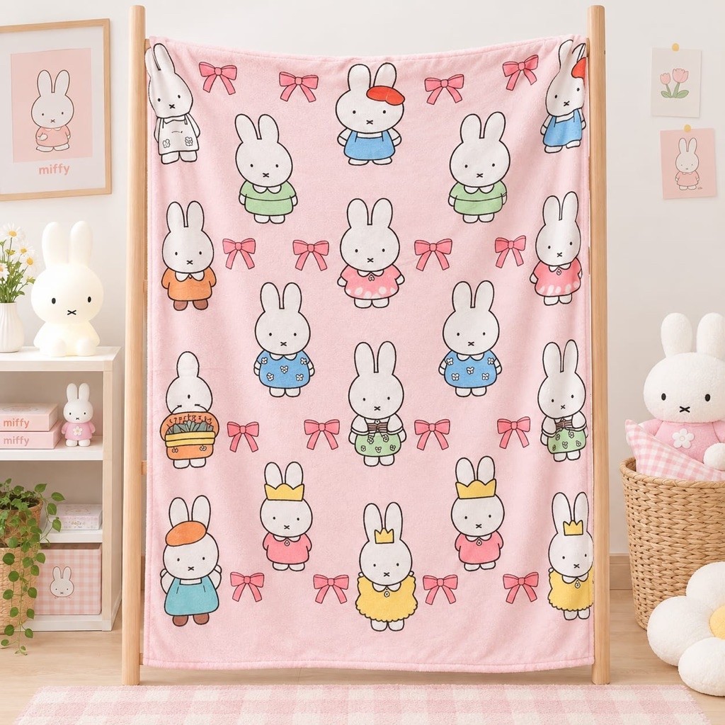 selimut bulu miffy dewasa anak ukuran 190 x 140cm