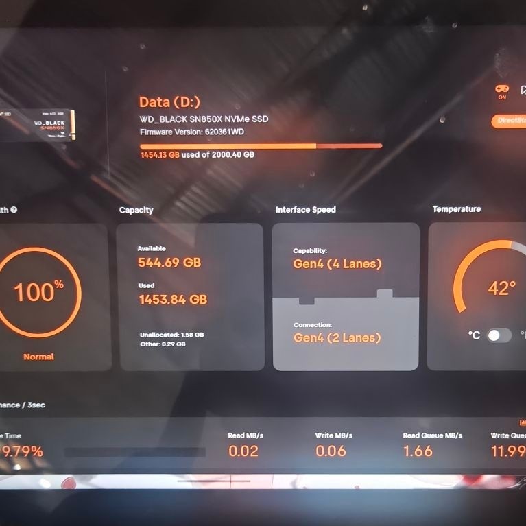 SSD NVMe WD_BLACK SN850X Gen4 2TB
