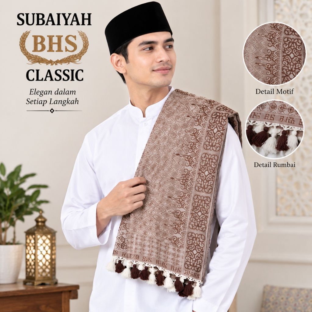 Sorban BHS Jacquard Subaiyah BHS Classic Gold Sorban bhs Classic Original