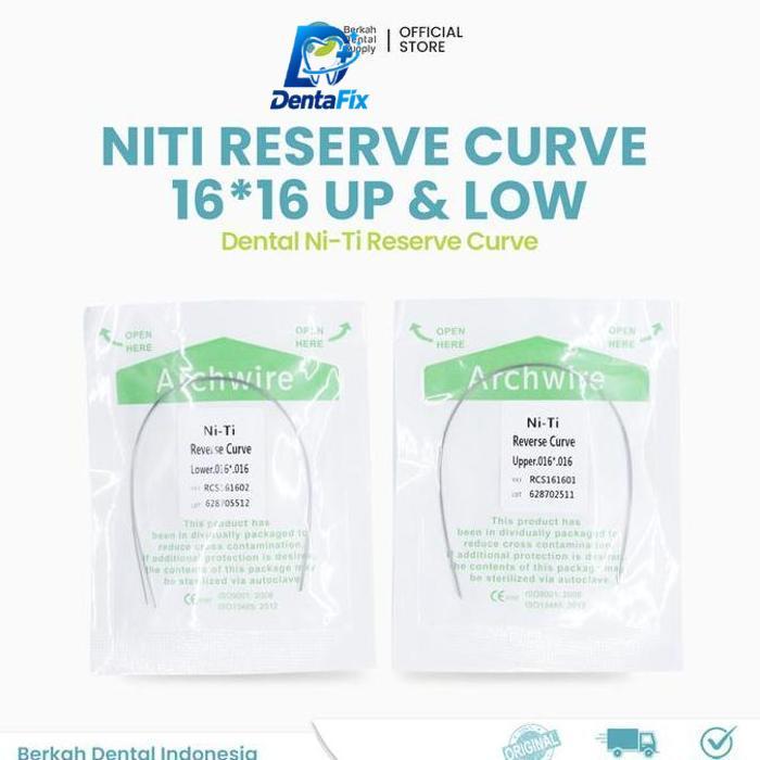Dental Niti kawat Reverse Recta #16*16 Upper dan Lower