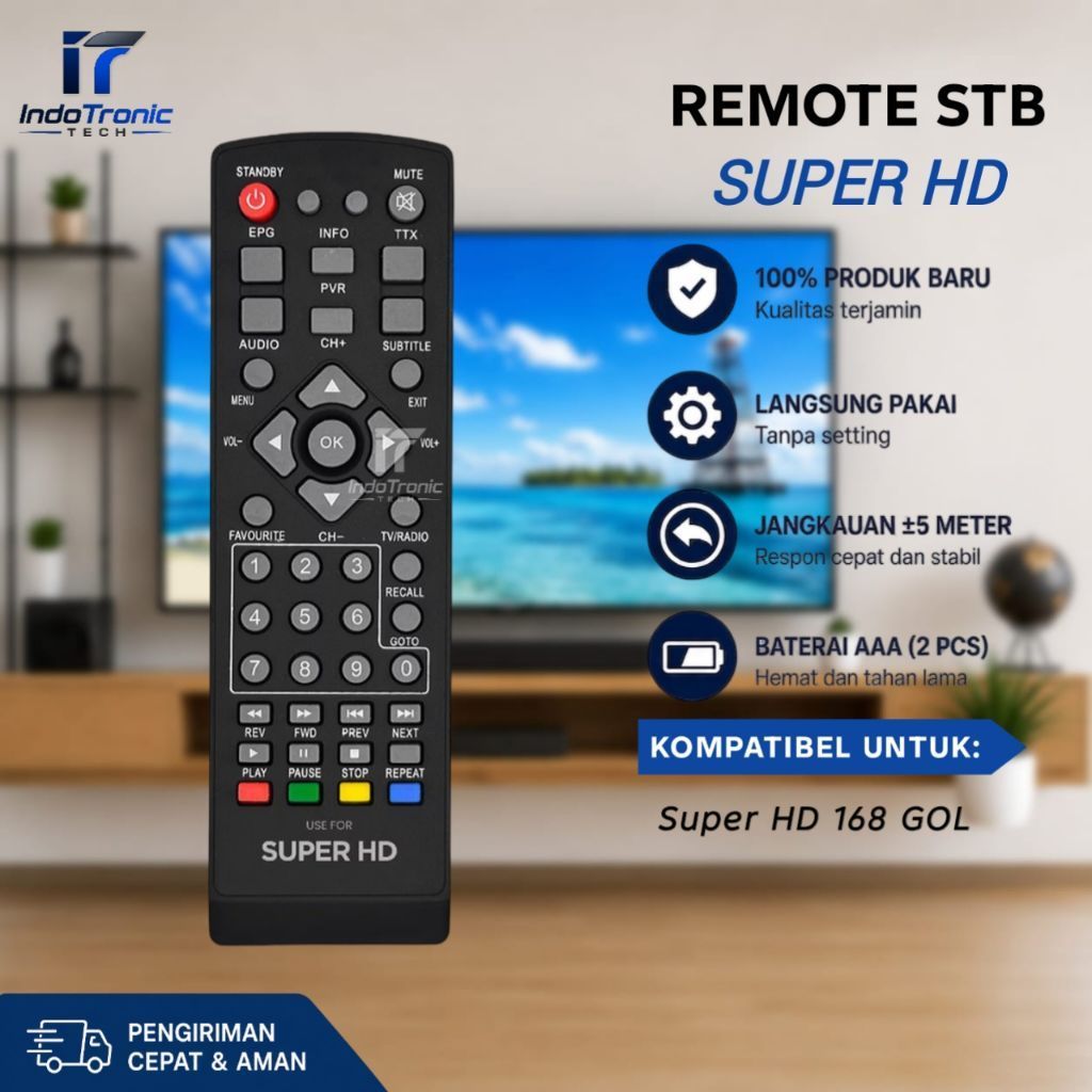 Remot STB Super HD 168 GOL / Remote Set Top Box SuperHD HD 168 Gardiner Optus Lgsat