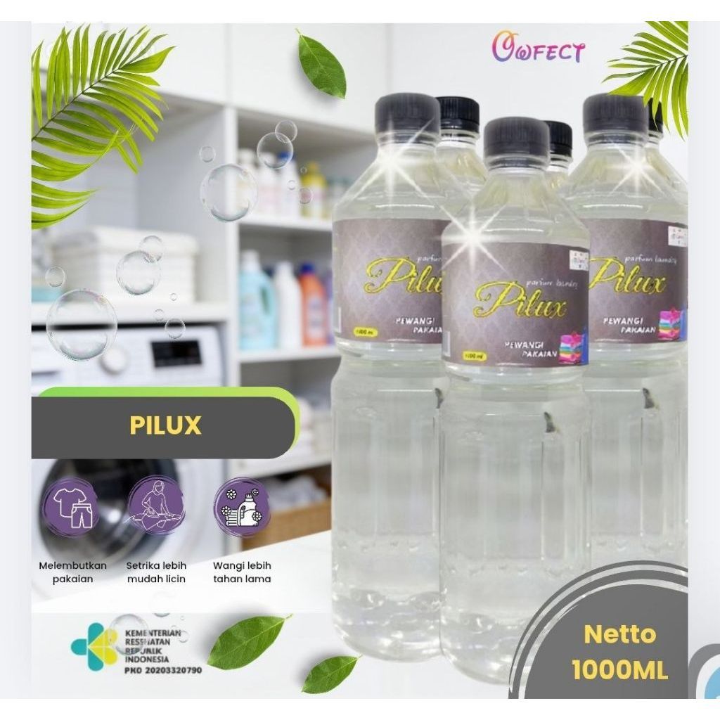 OWFECT Parfum Laundry Pilux 1 Liter Aroma Floral Antibakteri Tahan Lama