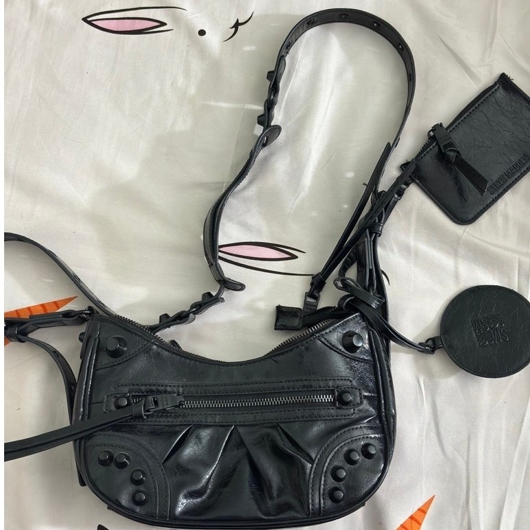 STEVE MADDEN BGLOWING Crossbody Bag Preloved Synthetic Black Wanita