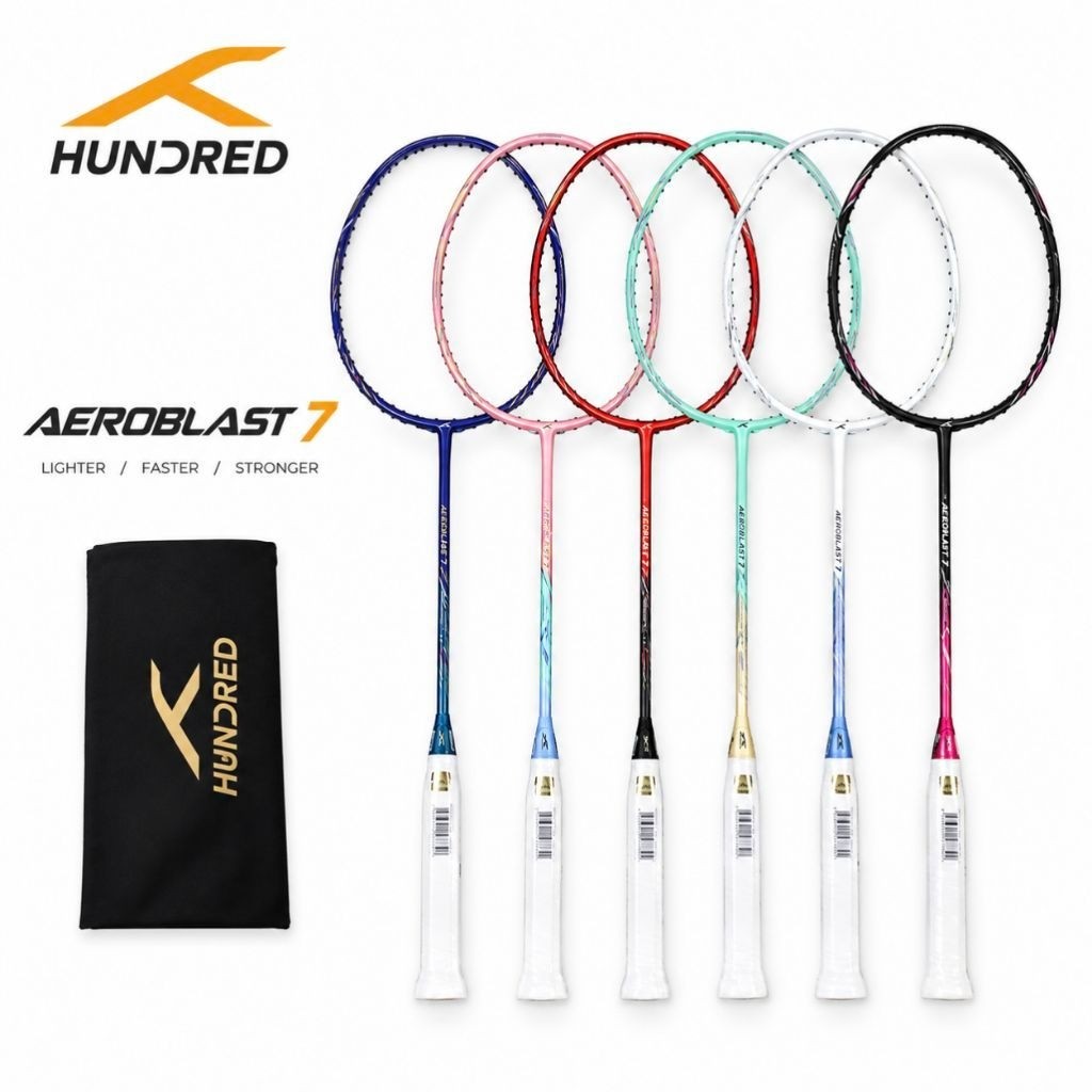 Raket Badminton Hundred Aeroblast 7 5U Bulutangkis Original