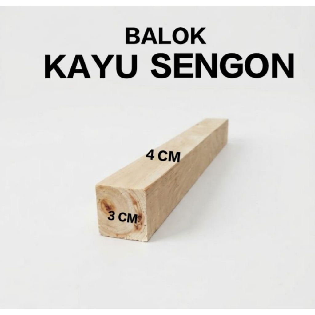 Balok kayu sengon 3x4 panjang 1 meter