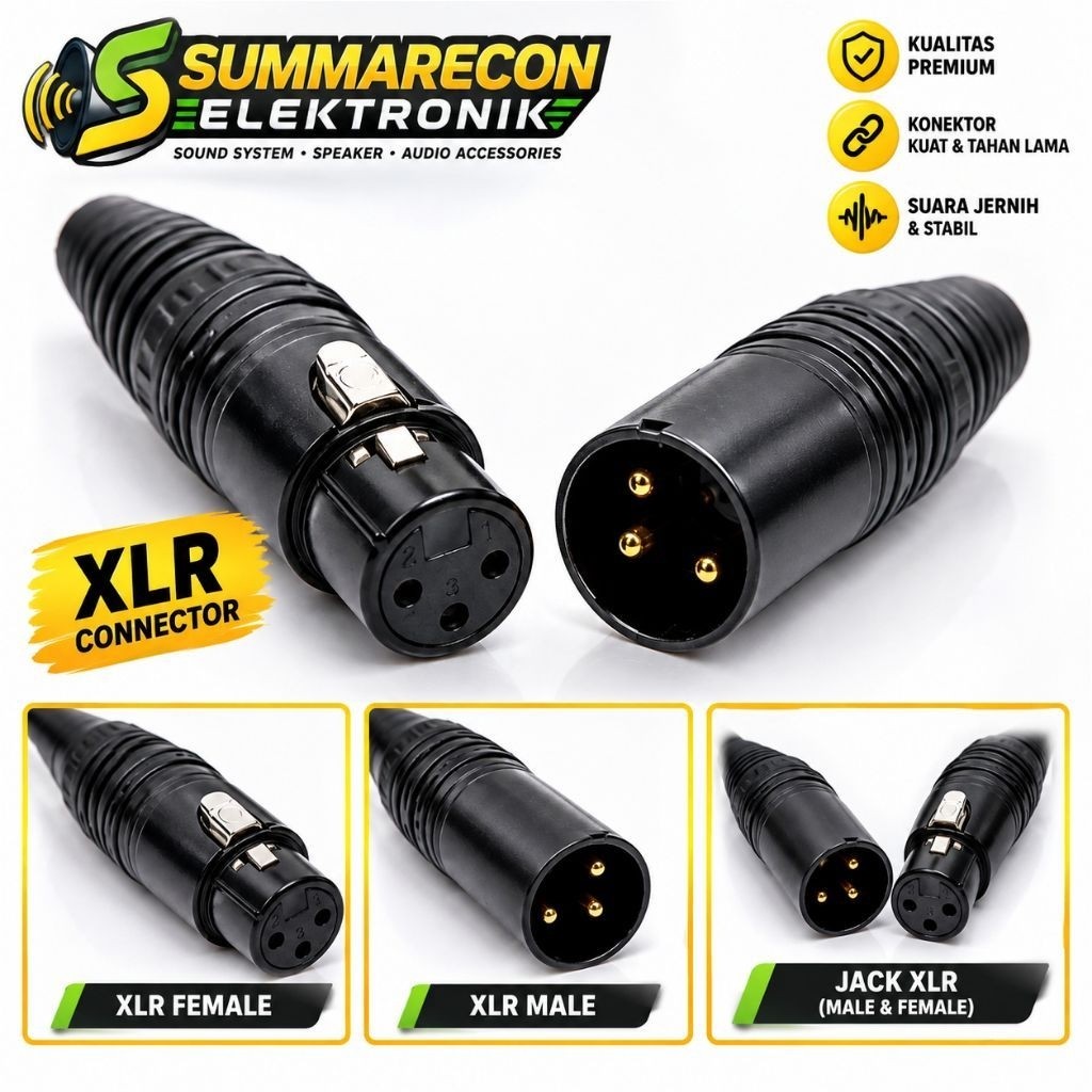 Jack Audio XLR sepasang konektor speaker mixer audio JACK XLR MALE FEMALE Konektor Audio