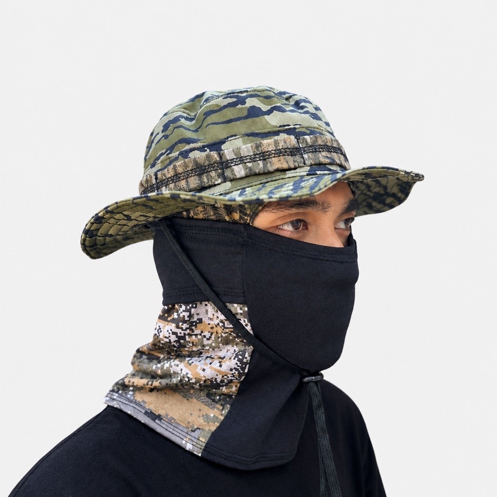 Topi Rimba + Buff Ninja Waterproof Anti Air/Topi Rimba/Buff Masker/Buff Ninja