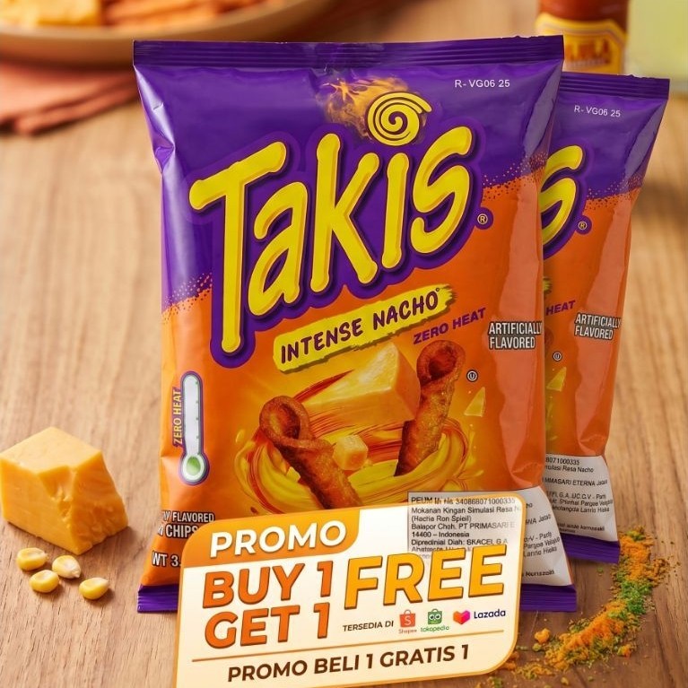 (Promo Buy1Get1) Takis Intens Nacho 3.25 Oz - Snack Import