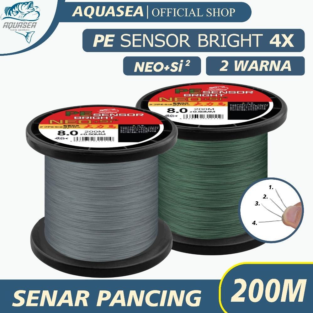 NEW PRODUK AQUASEA - TALI PANCING SENSOR BRIGHT 200M PANCING PE  NEO+SI2 JEPANG  PANCING KUAT & TAHA