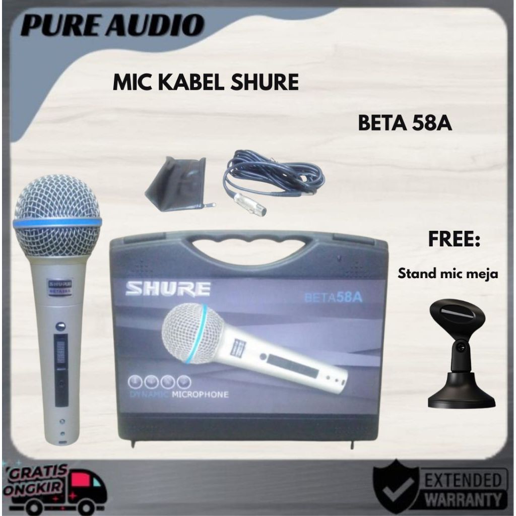 MIC KABEL SHURE BETA 58, BETA58, 910AMIC KABEL SHURE SM58,SM58