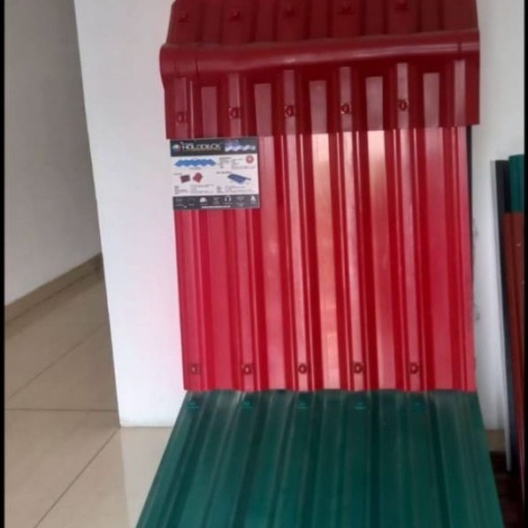atap UPVC holodeck merah efektif 83cm tebal 12mm harga permeter