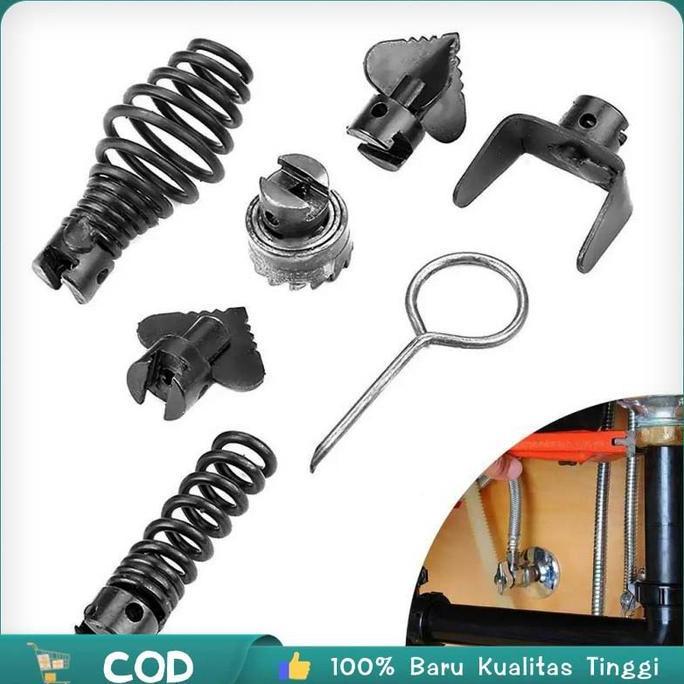 7PCS/SET  ADAPTOR KEPALA DRAIN CLEANER MACHINE CLEANER ROOTER MACHINE 16MM CLEANER CUTTER HEAD FOR D
