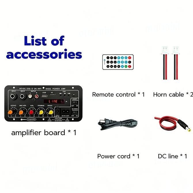Amplifier Bluetooth 2000W Super Bass 12V 24V 220V Modul Power Amplifier Untuk Speaker Aktif Bass Man