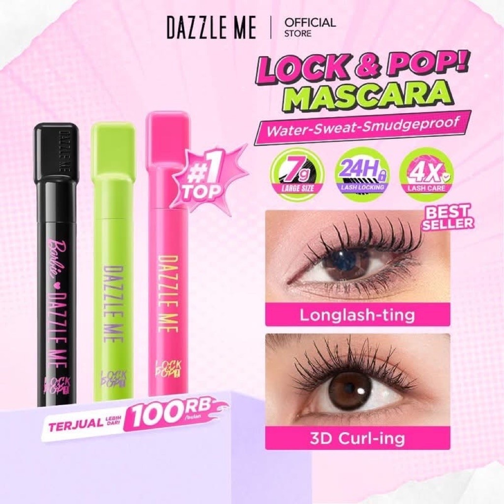 DAZZLE ME Mascara Duo VoluMAX-ing LongLASH-ting Tahan Lama Waterproof 7g