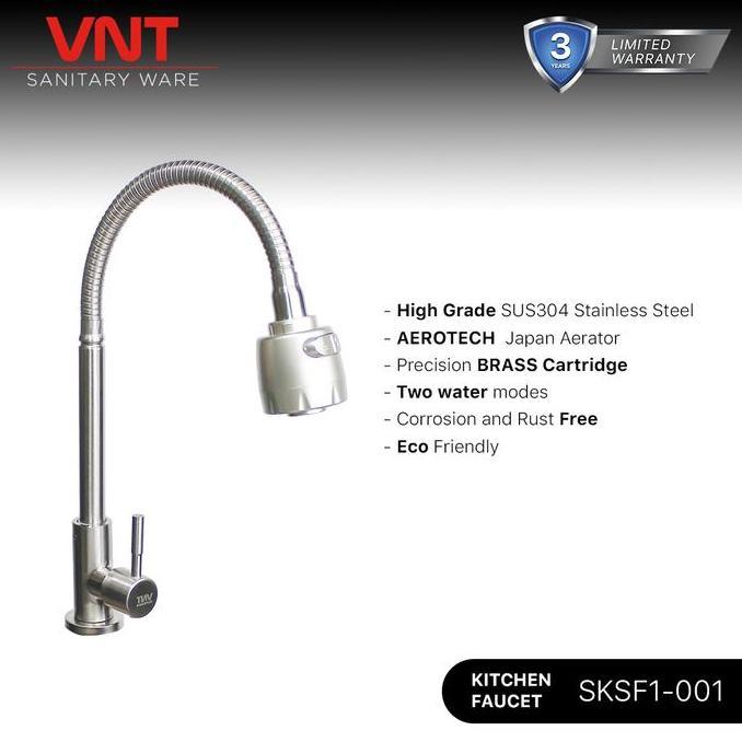 VNT KRAN CUCI PIRING FLEXIBLE STAINLESS KERAN SINK DAPUR FLEKSIBEL