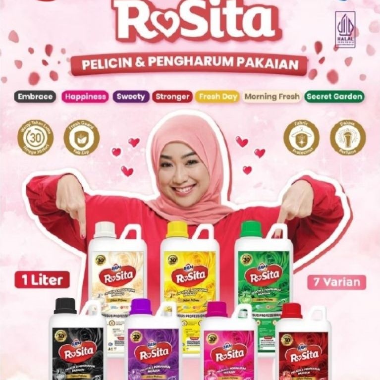 pewangi pelicin pakaian laundry mawar BRM ROSITA