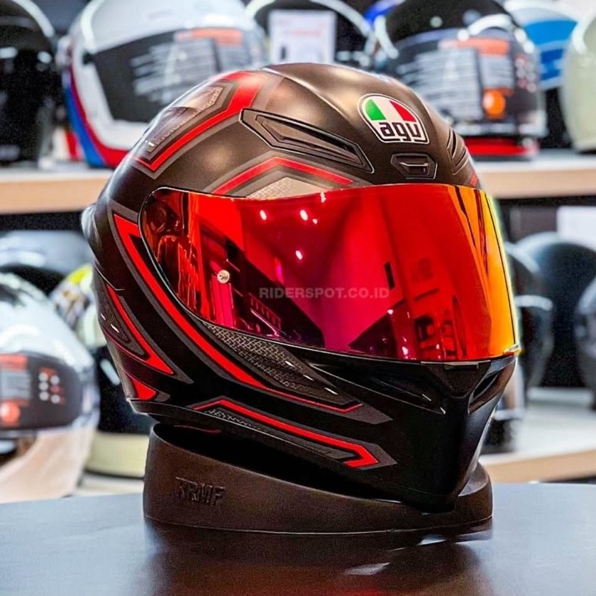 AGV K1S SLING BLACK RED MATT FULL FACE ORIGINAL HELMET FULLFACE AGV