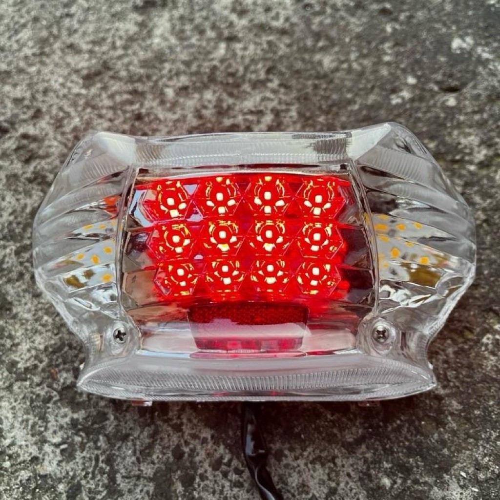 Stoplamp LED Costum Pnp Mio Sporty & Mio Smile / Stoplamp Led Nyala Merah Putih Costum Standar Mio S