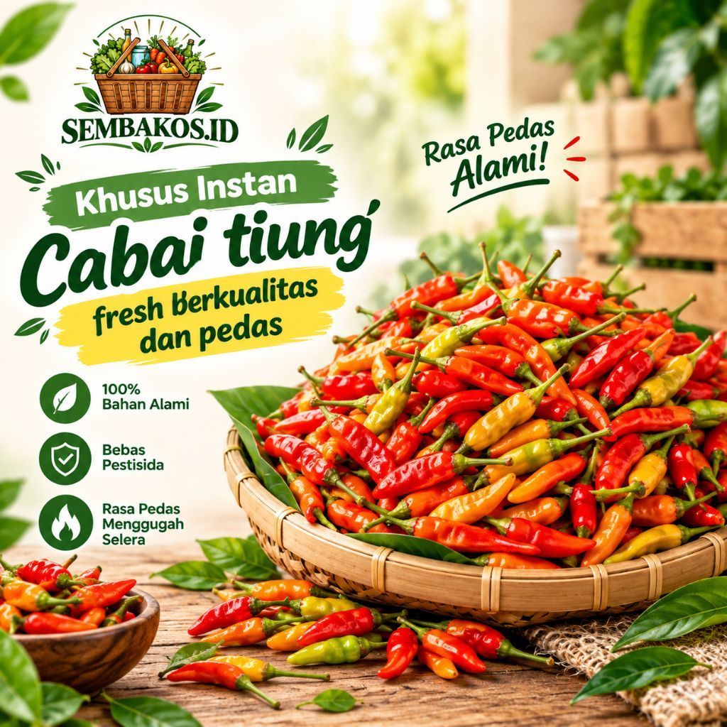 INSTAN | Cabe | Cabai Tiung | Cabai tiung pedas | Cabe Tiung Fresh