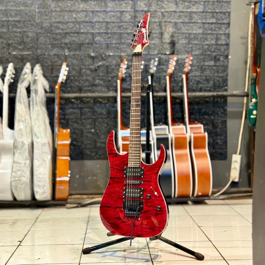 Gitar Listrik | Gitar Elektrik Difergio Merah Premium Neck Maple