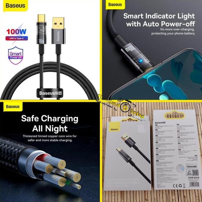 Kabel Data Type-C Baseus Smart Power Off Auto Disconnect 3A Fast Charg
