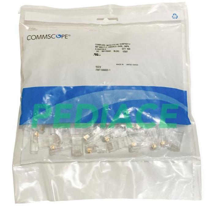 TERMURAH - Jack RG 45 CAT5E COMMSCOPE Connector 6-554720-5 1 Pack (100 PCS)