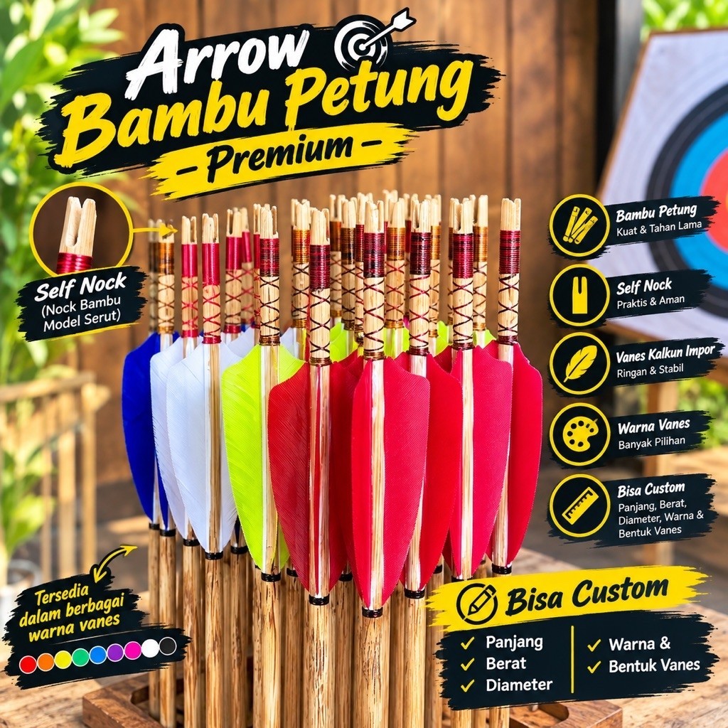 Arrow Bambu Petung / Anak Panah Bambu Petung