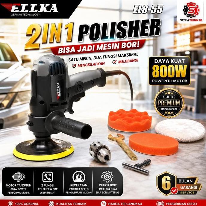 ELLKA Mesin Poles Body Mobil Variable Speed Mesin Poles Bisa Jadi Mesin Bor