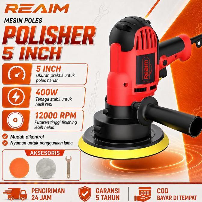 REAIM Mesin Polisher Mesin Poles Mobil Alat Poles Mobil Polisher Mobil Mesin Poles Listrik Car Polis