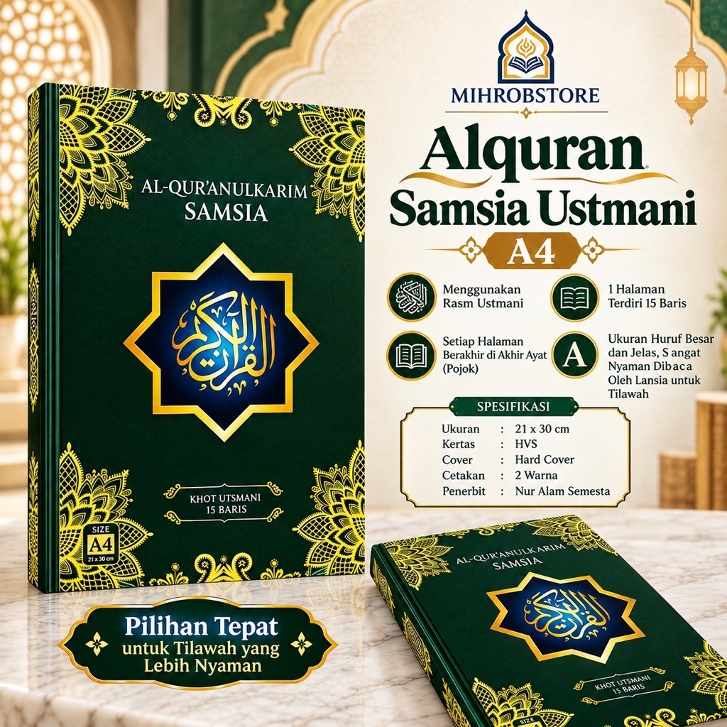 Alquran Samsia ustmani A4 / besar