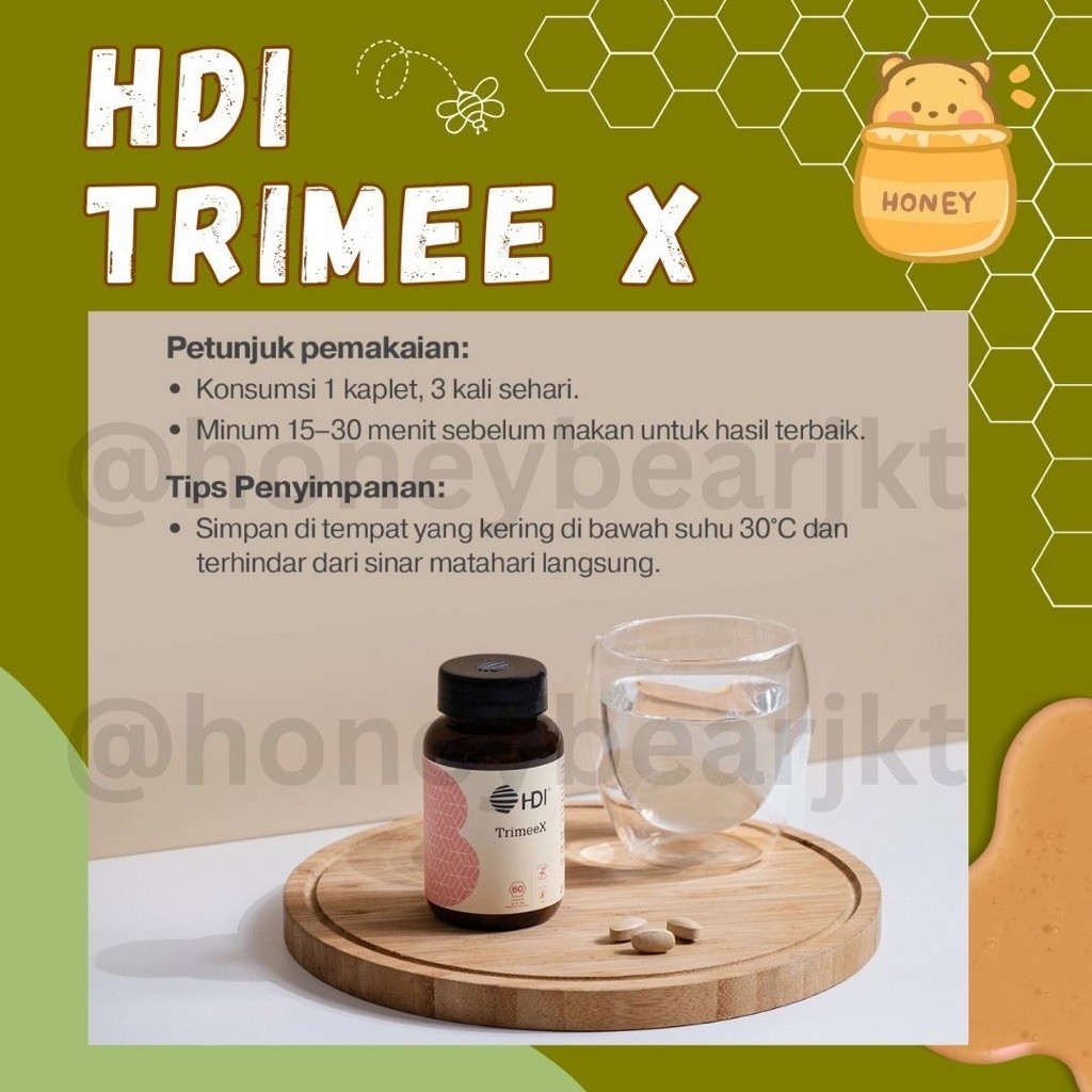 HDI Trimee X - 60 Kapsul – Suplemen Herbal Diet & Kontrol Berat Badan | ORIGINAL 100% exp 2027