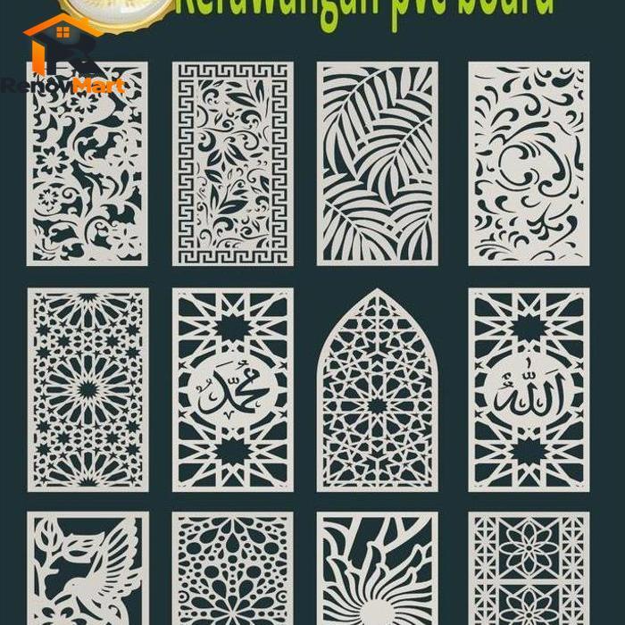 KRAWANGAN PVC BOARD / ORNAMEN PVC FOAM BOARD TEBAL 5MM /PARTISI