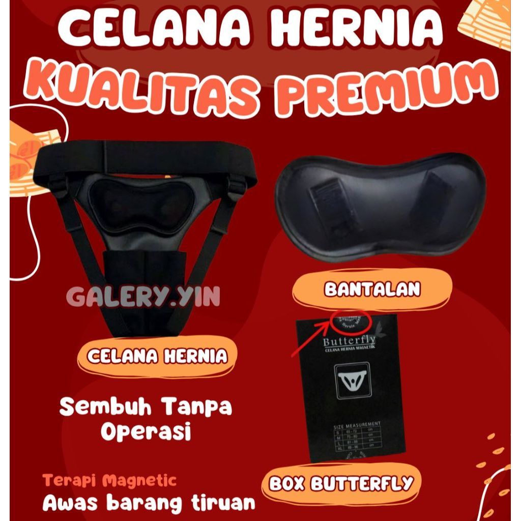 Korset Hernia Celana Hernia Butterfly Original Alat Terapi Hernia Ampuh