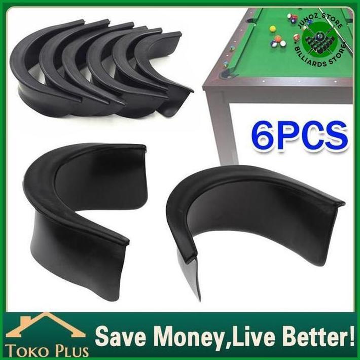 6Pcs/Set Poket Plastik Meja Billiard Karet Kecilin Lobang Meja Biliar Meja Billiard Pocket Biliar Re