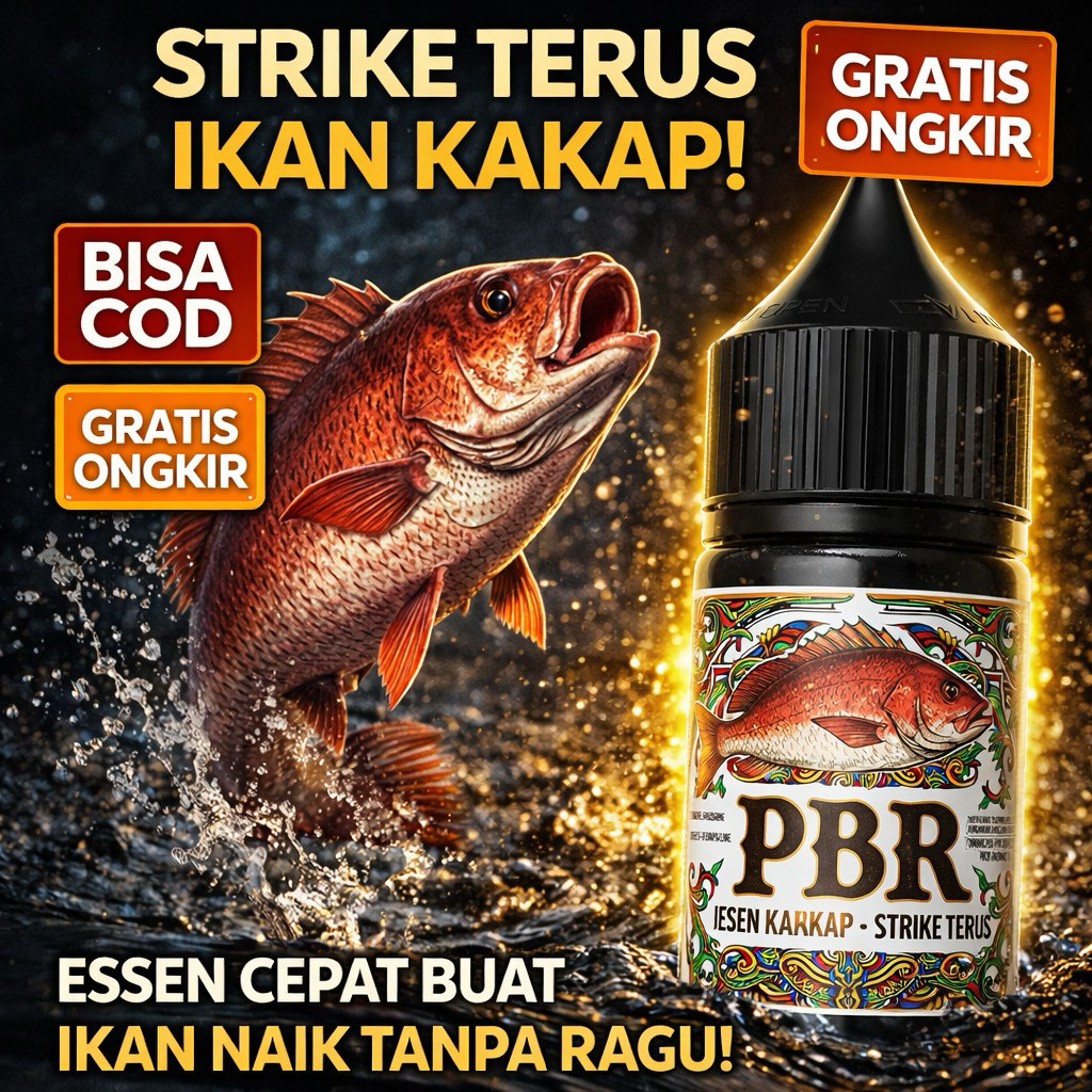 Essen Ikan Kakap PBR Paling Ampuh Gacor - Umpan Pancing Barramundi Putih Merah Muara Sungai Tambak -