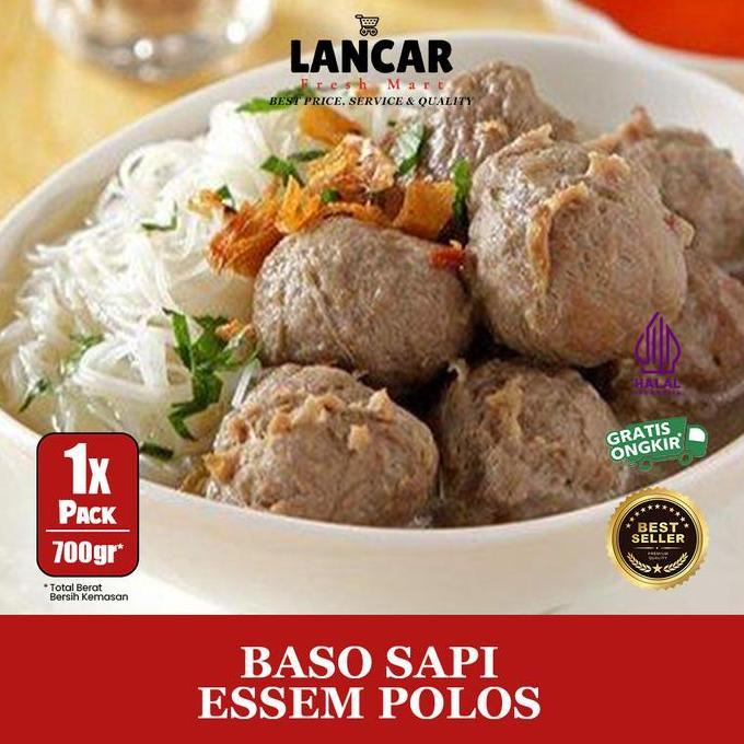 Food- Bakso Sapi Essem Polos / Bakso Essem Polos Isi 50Pcs