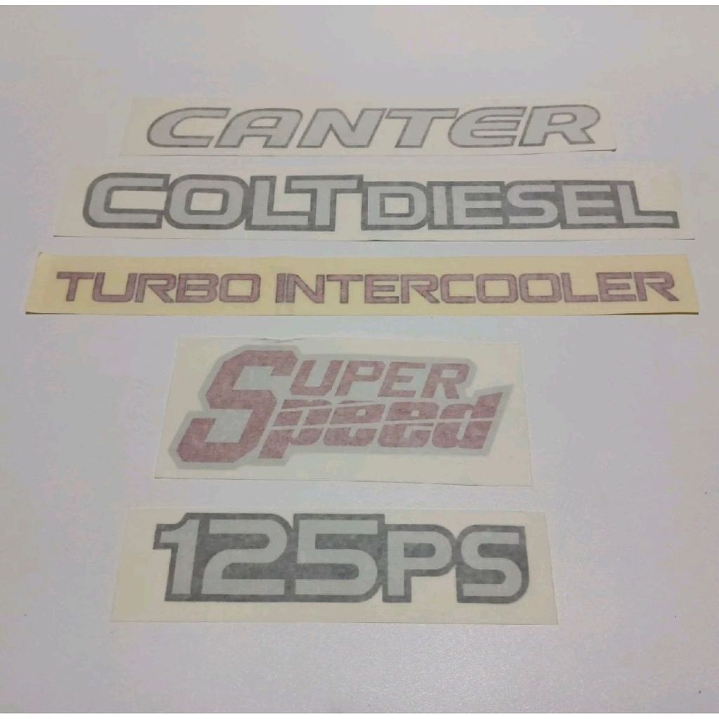 5buah stiker super speed canter turbo intercoler set original