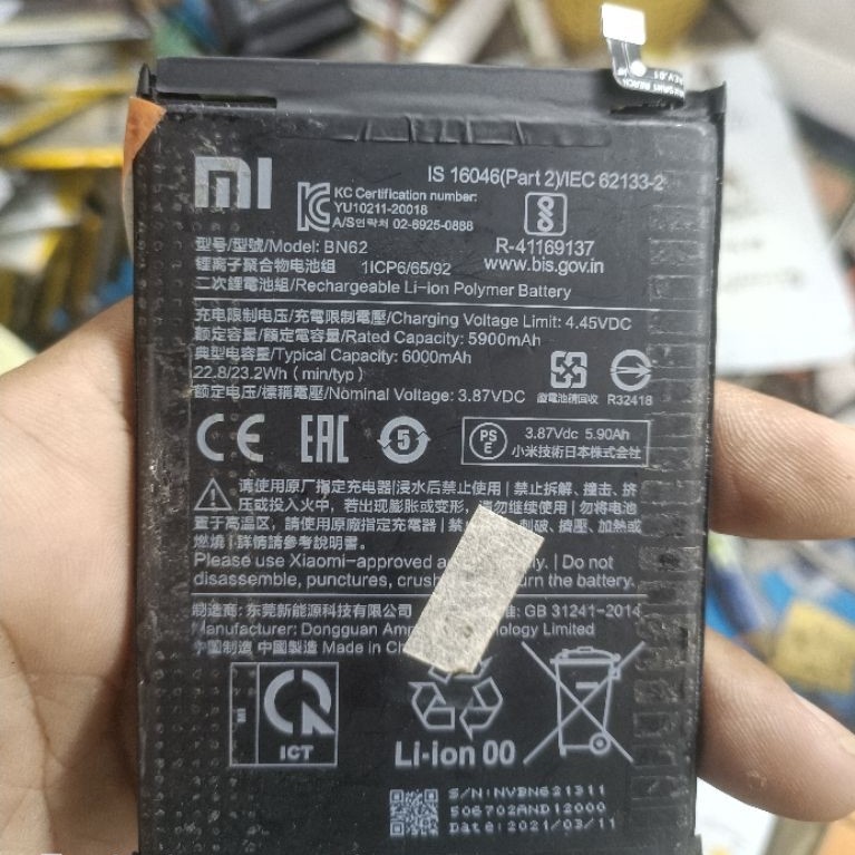 batre BN62 POCO M3 original copotan tested