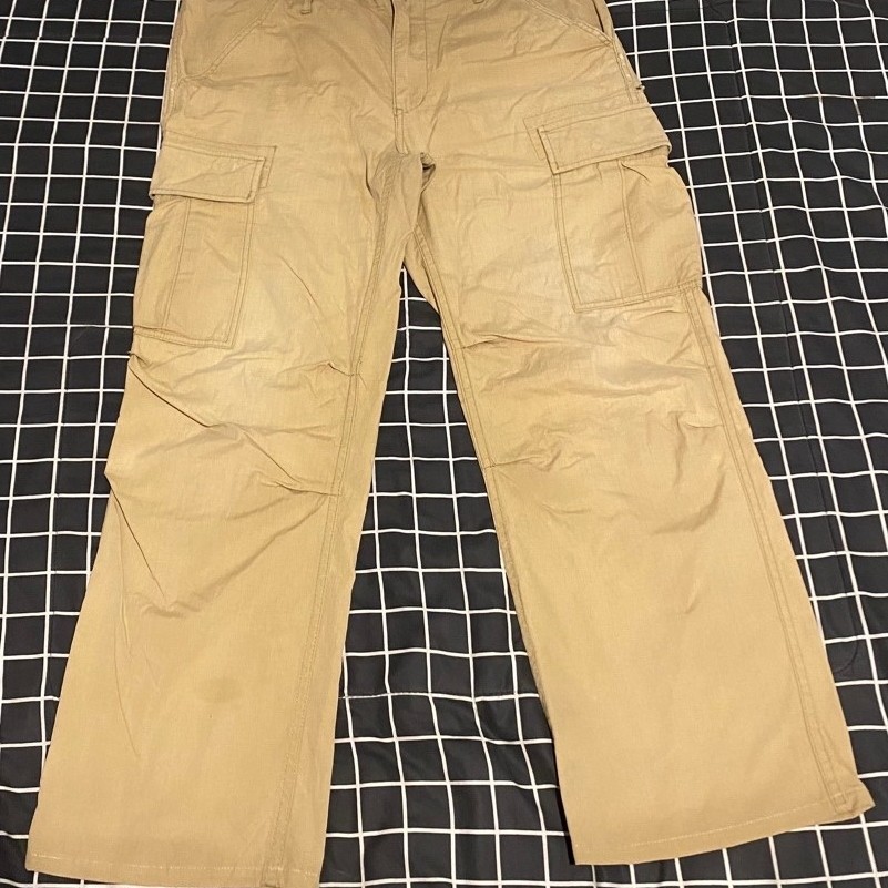 celana cargo panjang warna khaki pria avirex