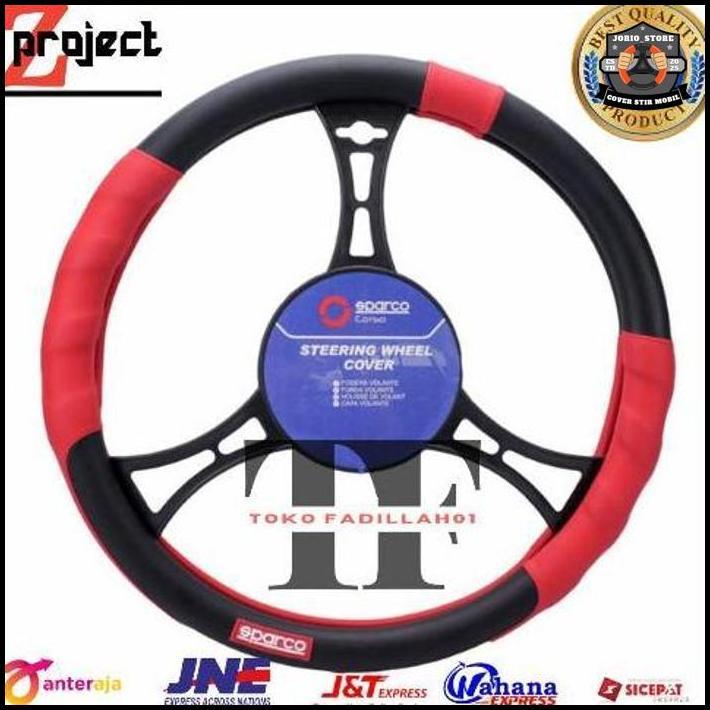 Sparco Sarung Stir Mobil Classic Hitam Merah Cover Stir Mobil Sparco Asli