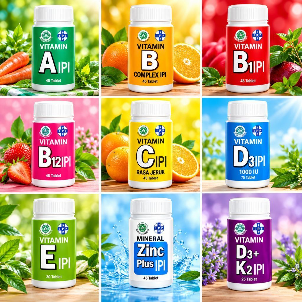Vitamin C IPI isi 45 tablet Vit Multivitamin rasa Jeruk Mineral Kesehatan Daya Tahan Tubuh Body Heal