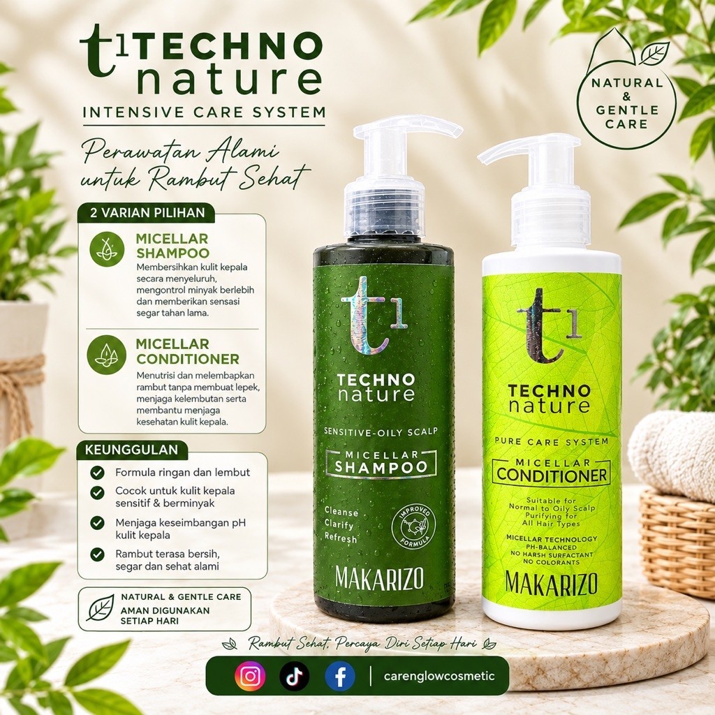 Makarizo techno nature Micellar shampoo & conditioner