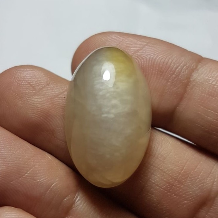 Batu cincin pandan putih motif natural
