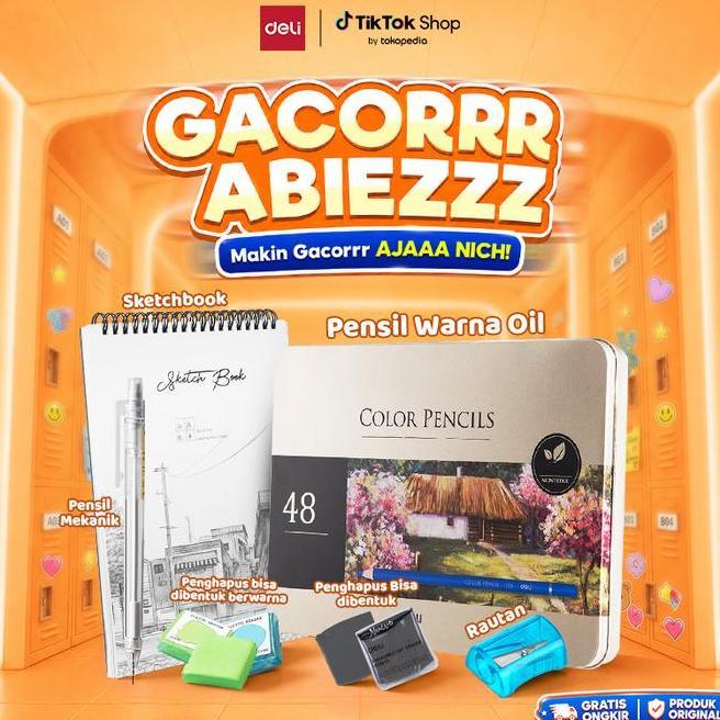 Si Gacorrr Abiezzz Deli Combo Oil Colored Pensil Pensil Warna 24364872 Sketchbook Free Gel Pen Free 