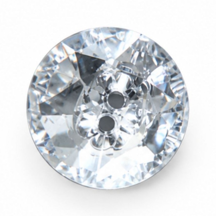 COD ISI 400 PCS Kancing Baju Kristal Bening Diameter 13 /15 / 18 MM - DIY Kerajinan Tangan Kancing I