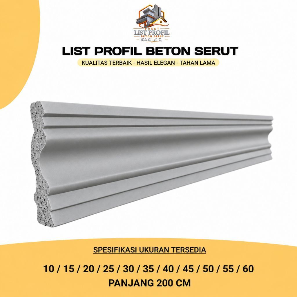 Lisplang Profil Beton - List profil Beton - Profil Beton Tempel