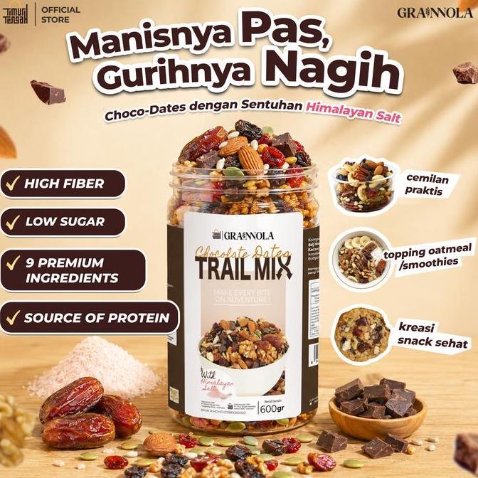 Timur Tengah 9 in 1 Trail Mix Chocolate Dates 600 gr | Almond, Walnut, Kurma, Choco Chunks, Raisin, 