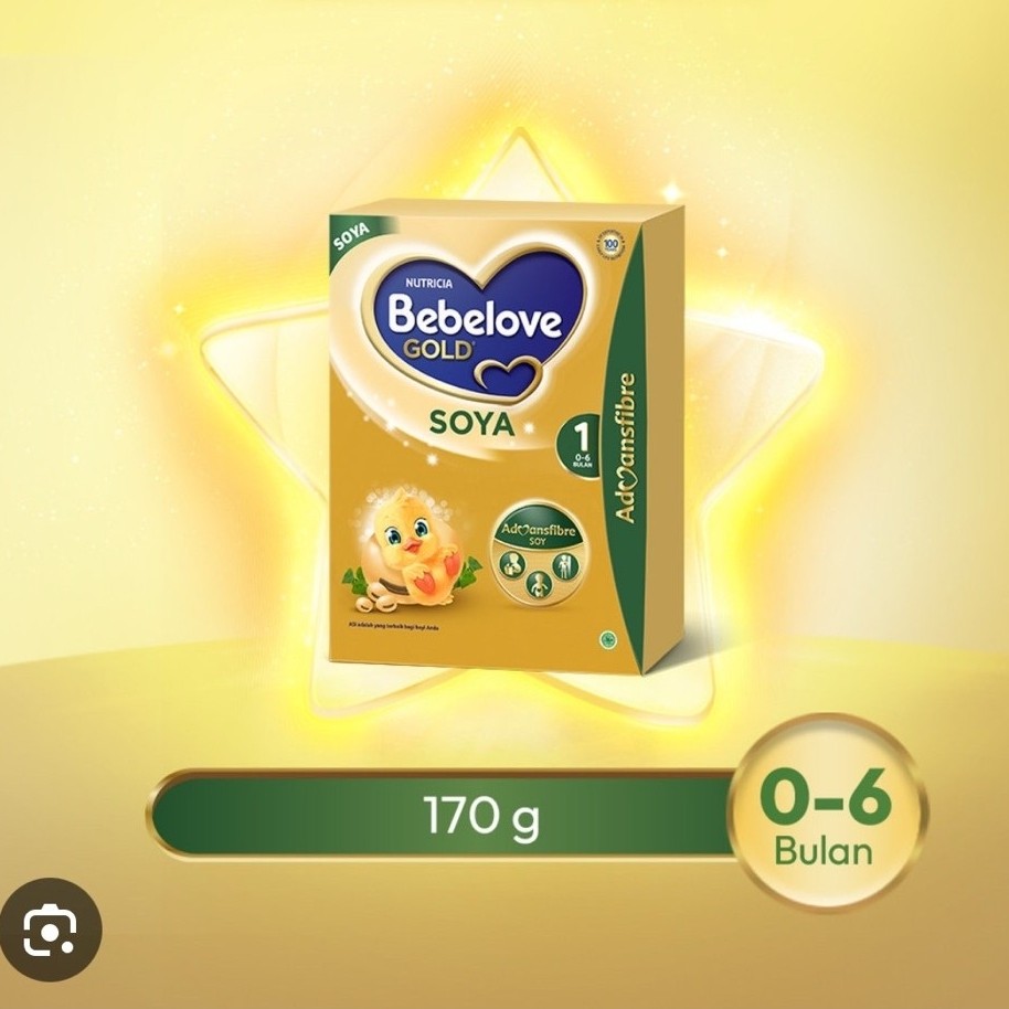 Bebelove Gold Soya 1 - Formula Soya Bayi Bubuk 170 Gram dengan Isolat Protein Kedelai