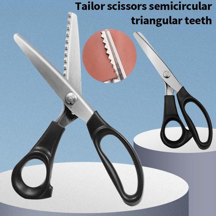 Gunting Gelombang Kain / Gunting Gerigi Kain / Gunting Bahan Kain Zigzag Stainless Steal 9"