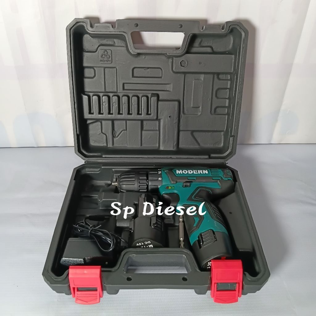 Bor Baterai Moden M-12V / Mesin Bor Cas Bor Baterai Modern 12Volt